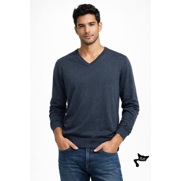 Banana Republic Other - Banana Republic V Neck Sweater Blue L Silk Cashmere